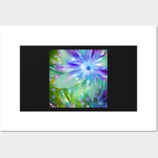 Mystical Crystal Flower Posters and Art